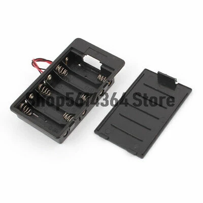 5.7 "2-Wire In Serie 6X1.5V Aa Battery Holder Box Caso Di Immagazzinaggio
