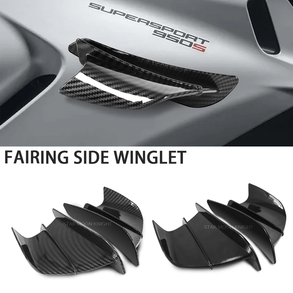 Moto Side Winglet Spoiler Wind Flow Fixing Wing Carenatura Anteriore Per Ducati Supersport 950 Streetfighter V4 1299 Superleggera