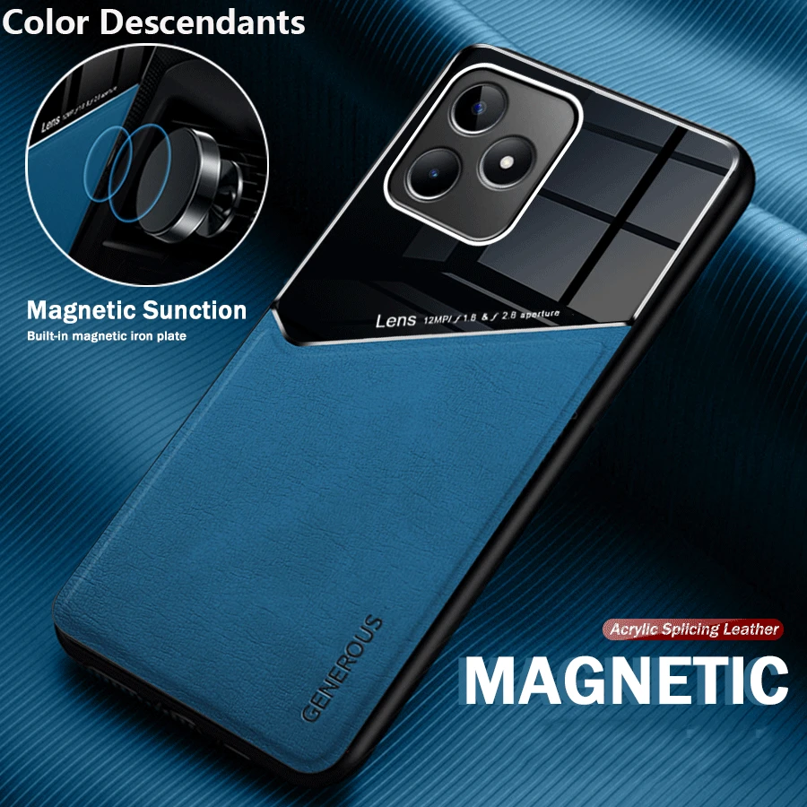 Pocco M 4 Pro Custodia In Pelle Per Auto Custodia Magnetica Per Xiaomi Poco M4 Pro 4G 5G Nfc Poko Little M4Pro Soft Frame Protect Coque