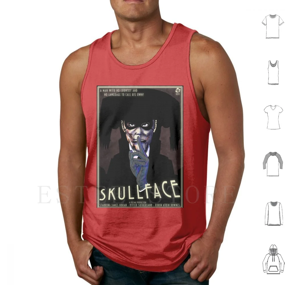 Skull Face-The Man With No Face Canotte Vest Skull Face Skull Face Man No Metal Gear Solid 5 V Mgsv Phantom Pain Xof Fox