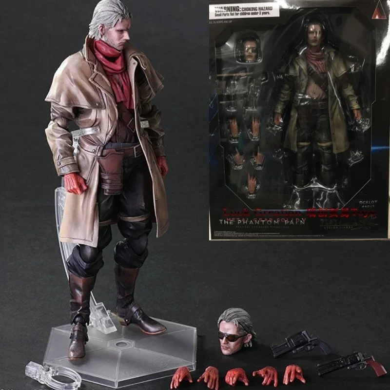 Originale Playarts Cambiato Mgs Metal Gear Solid 5 Phantom Pain Revolver Ocelot Revolver Bobcat Doll Hand Model Figure Toys Regali
