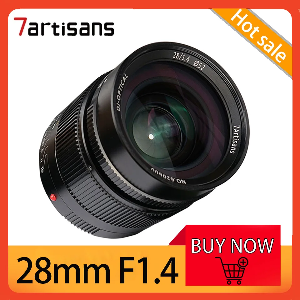 7 Artigiani 28Mm F1.4 Full Frame Large Aperture Mf Portrait And Landscape Photography Lens Per Leica M/Sony A7Ii