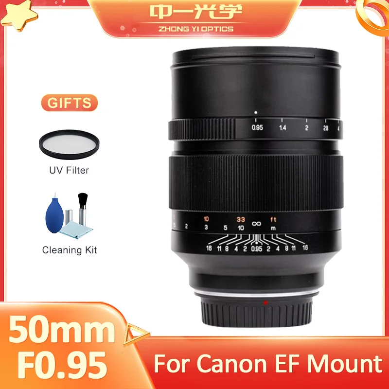 Zhongyi Mitakon 50Mm F0.95 Full Frame Messa A Fuoco Manuale Grande Apertura Messa A Fuoco Fissa Obiettivo Verticale Principale Per Fotocamera Reflex C