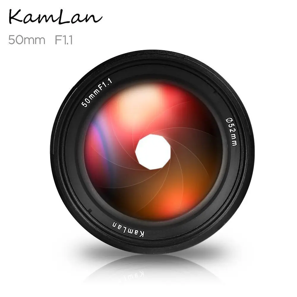 Obiettivo Kamlan 50Mm F1.1 Aps-C Obiettivo Di Messa A Fuoco Manuale Ad Ampia Apertura Per Fotocamere Canon Eos-M Nex Fuji X M4/3 Con Paraluce
