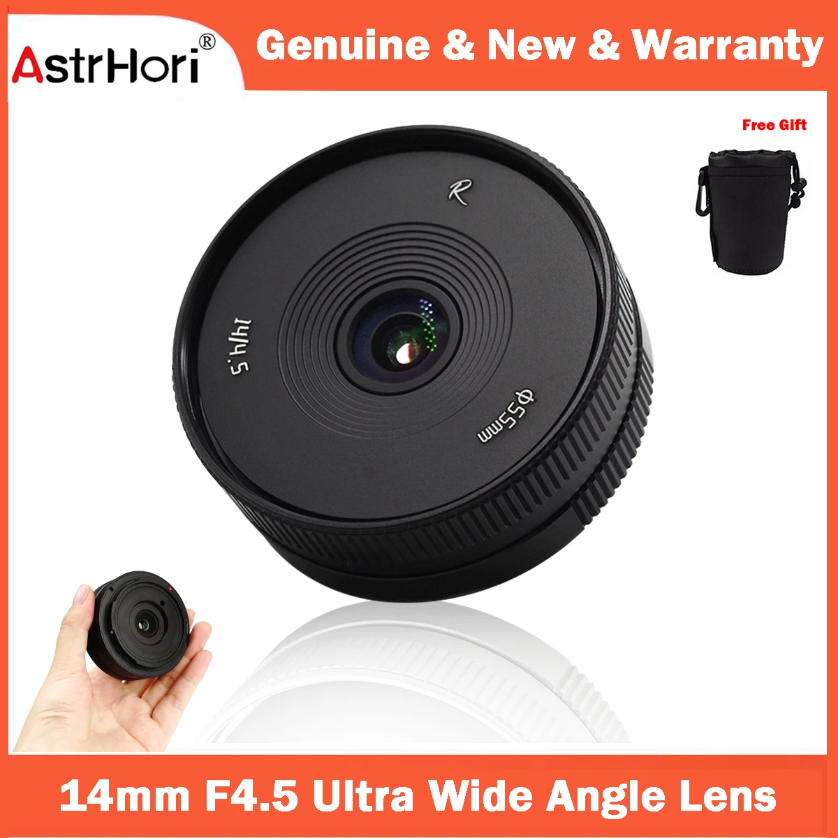 Astrhori 14Mm F4.5 Obiettivo Manuale Ultra Grandangolare Aps-C Forte Anti-Distorsione Per Supporto Sony E/ Fuji X/Nikon Z/M43/Canon Ef-M