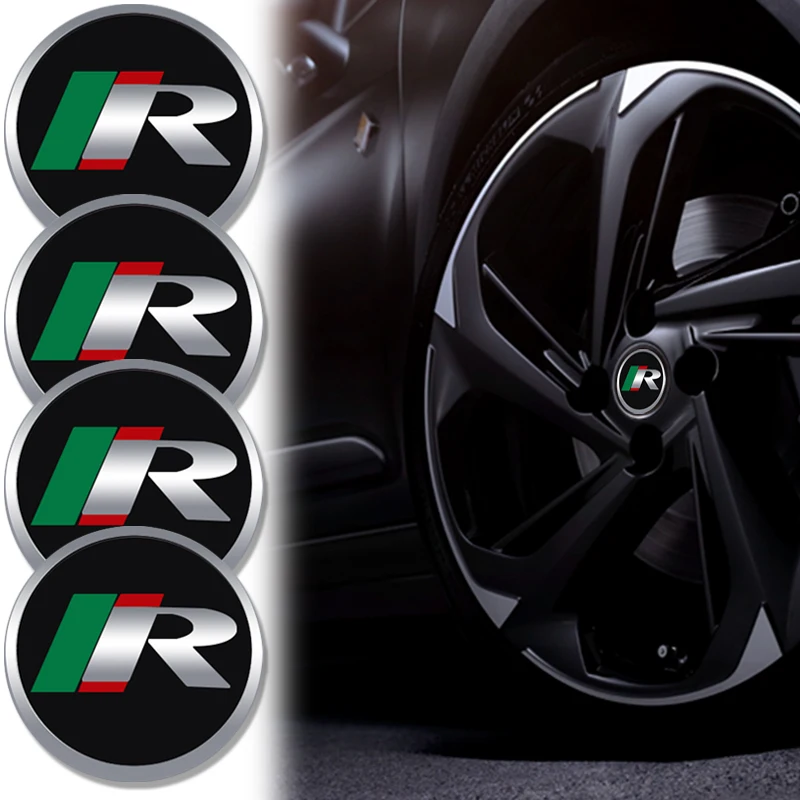 Alluminio 4Pc 56Mm R Logo Badge Car Wheel Center Hub Caps Adesivi Emblema Per Jaguar X-Type S-Type F-Type Xj Xf Xe Xk Accessori