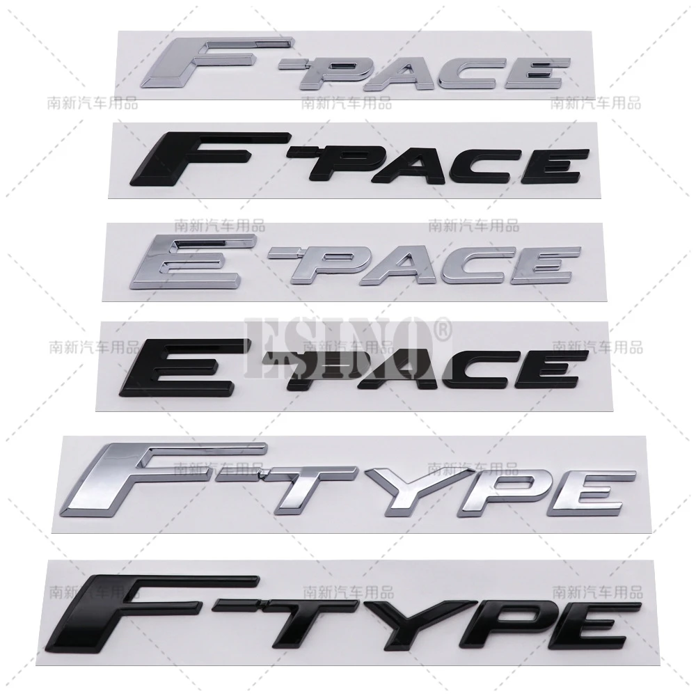 Car Styling E-Pace F-Pace F-Type 3D Abs Chrome Emblem Car Badge Sticker Decalcomania Accessorio Auto Per Jaguar E-Pace F-Pace F-Type