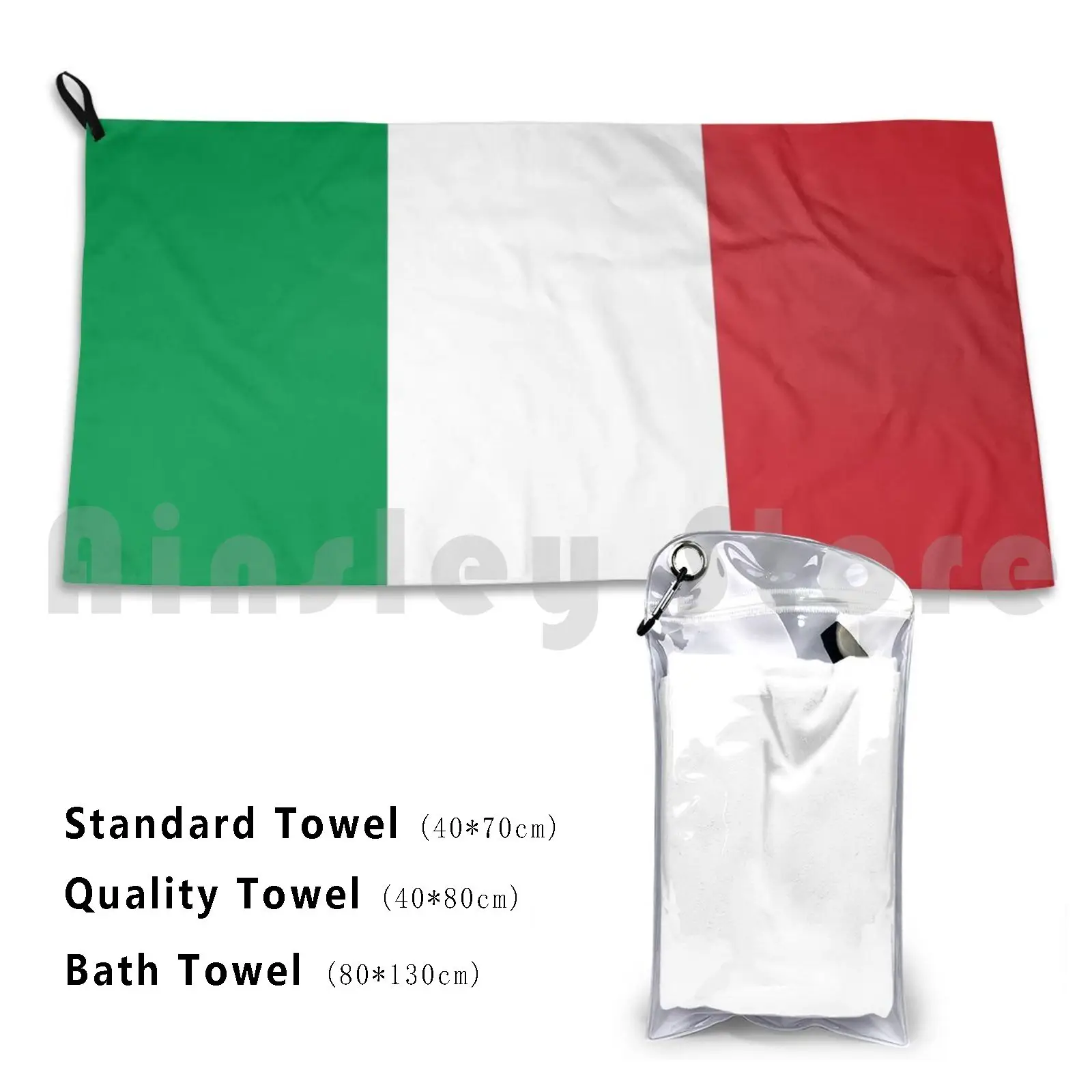 Asciugamano Da Bagno Personalizzato Bandiera Italiana Italia Italia Drapeau Italie Pizza Italiana Pasta Bandiera Italiana