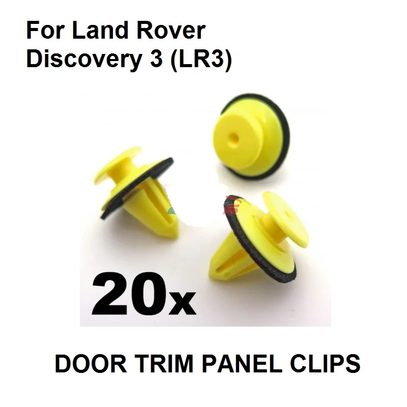 20X Per Land Rover Discovery 3 (Lr3) Esterno Parabrezza Rivestimento Del Montante Clip, Oe # Dyc 500020/Dzm 000070