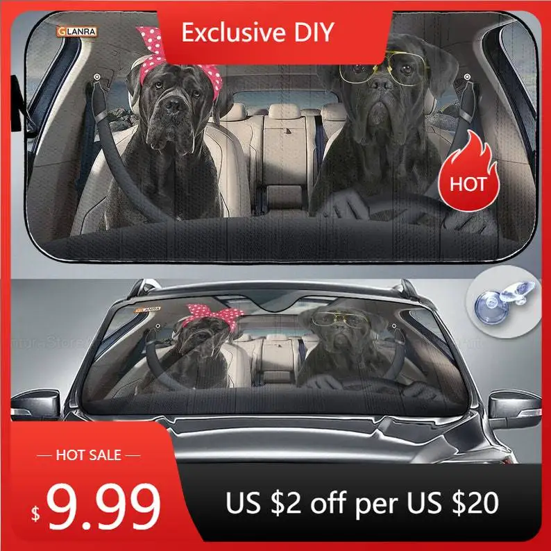 Cane Corso Car Sun Shade, Auto Car Sunshade, Dog Car Sun Shade, Car Decoration, Dog Lover Gifts, Gift For Him Pht042205D01
