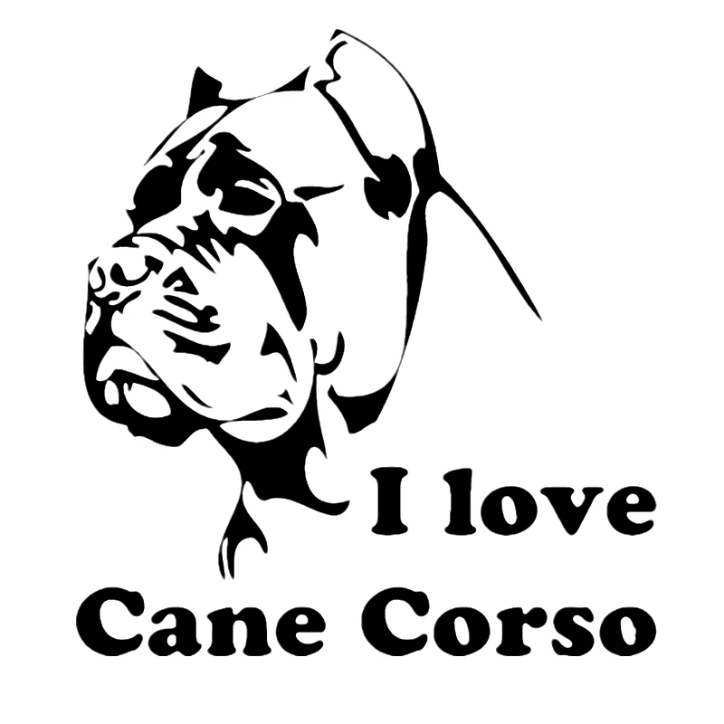 Vinile Decalcomania Cane Corso I Love Car Sticker Waterproof Auto Decors Muslimc.