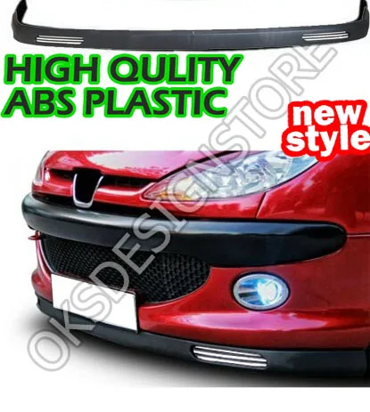 Per Peugeot 206 - 206 Gti - 206 Quiksilver-Nuovo Stile Diffusore Paraurti Anteriore Euro Spoiler Lip Universale