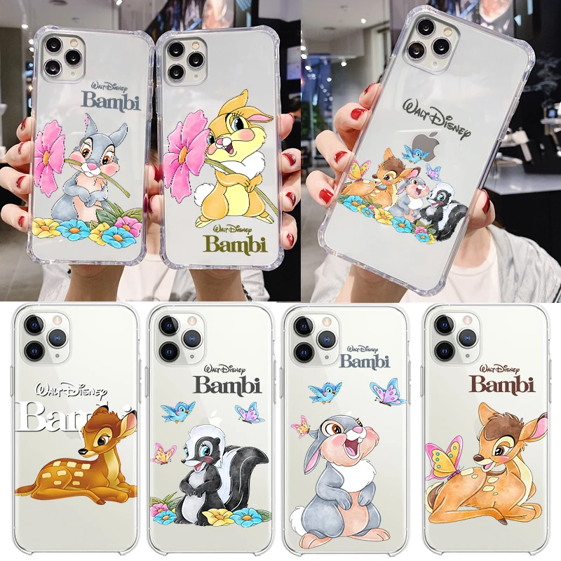 Bambi Thumper Carino Per Apple Iphone 14 13 12 11 Pro Max Mini Xs Max X Xr 7 8 Plus 5S Custodia Per Telefono Trasparente In Silicone Coque Capa