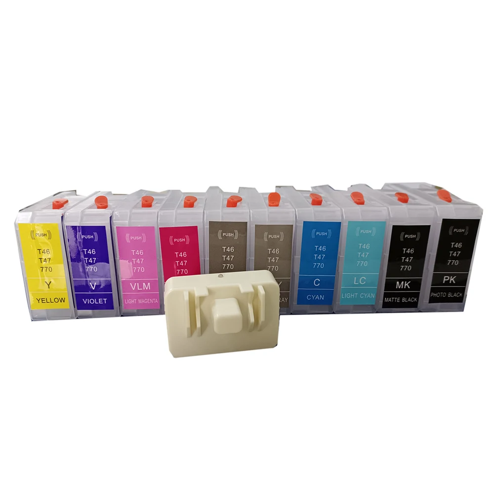 Per Epson T46S T46Y T47A Cartuccia Di Inchiostro Ricaricabile Senza Chip Per Epson Surecolor Sc-P700 Sc-P900 P700 P900
