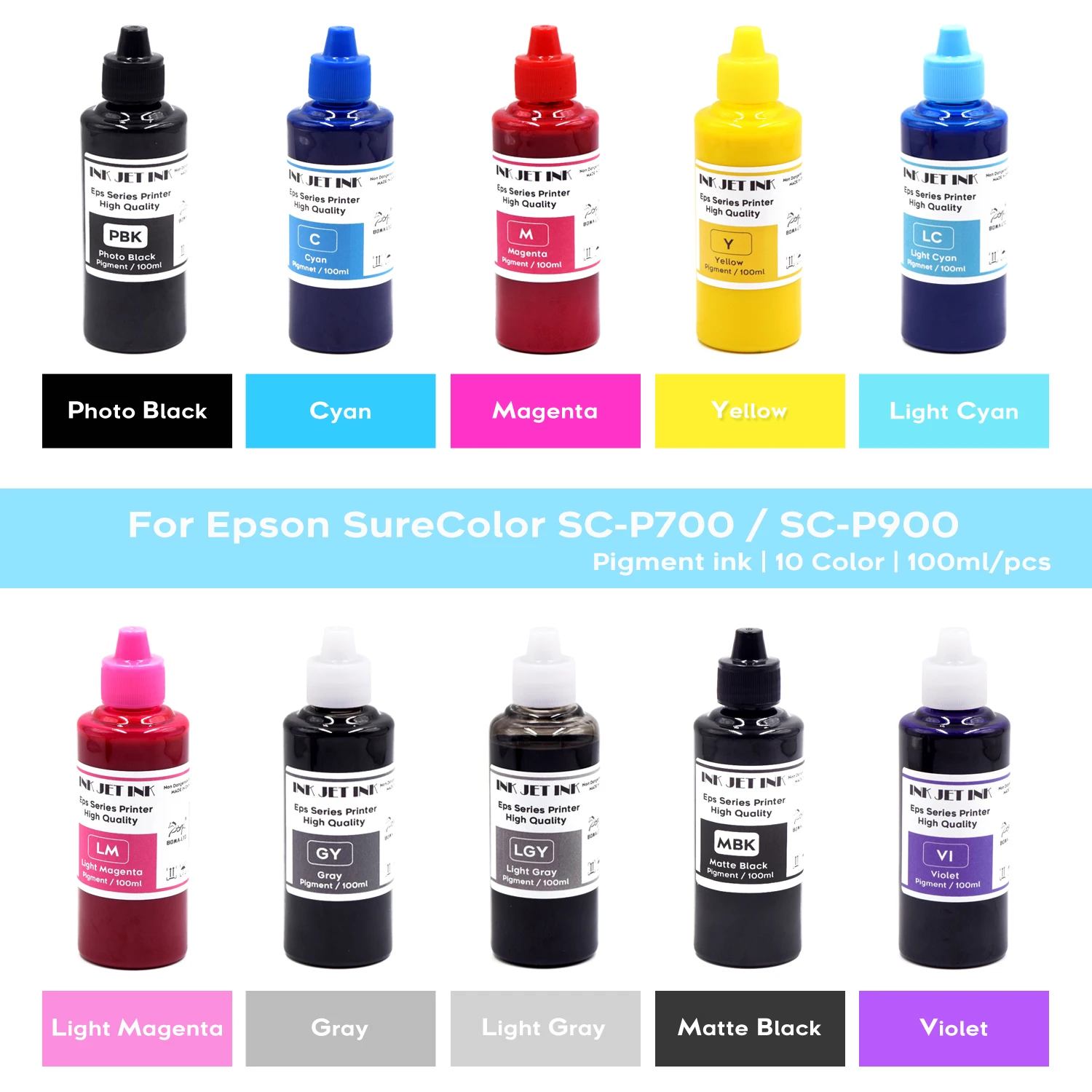T46S T47A Ricarica Inchiostro Pigmentato Per Stampante Epson Sc-P700 Sc-P900 Sc-P703 Sc-P704 Sc-P706 Sc-P708 Sc-P903 Sc-P904 Sc-Sp906 Sp908