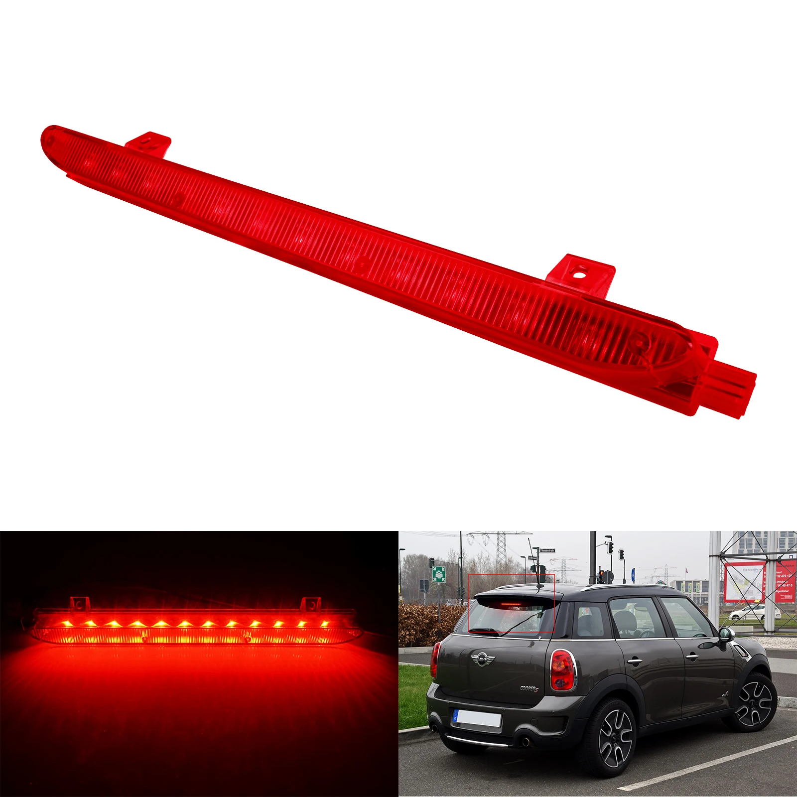 Angrong 1X Per Mini Cooper R56 06-13 Countryman R60 Led High Level 3Rd Brake Stop Light 12V