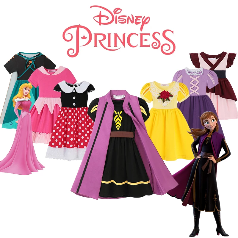 Ragazze Cosplay Frozen Princess Elsa Anna Charm Dress Belle Cenerentola Summer Costume Abbigliamento Per Bambini Prom Party Dresses 2-10T