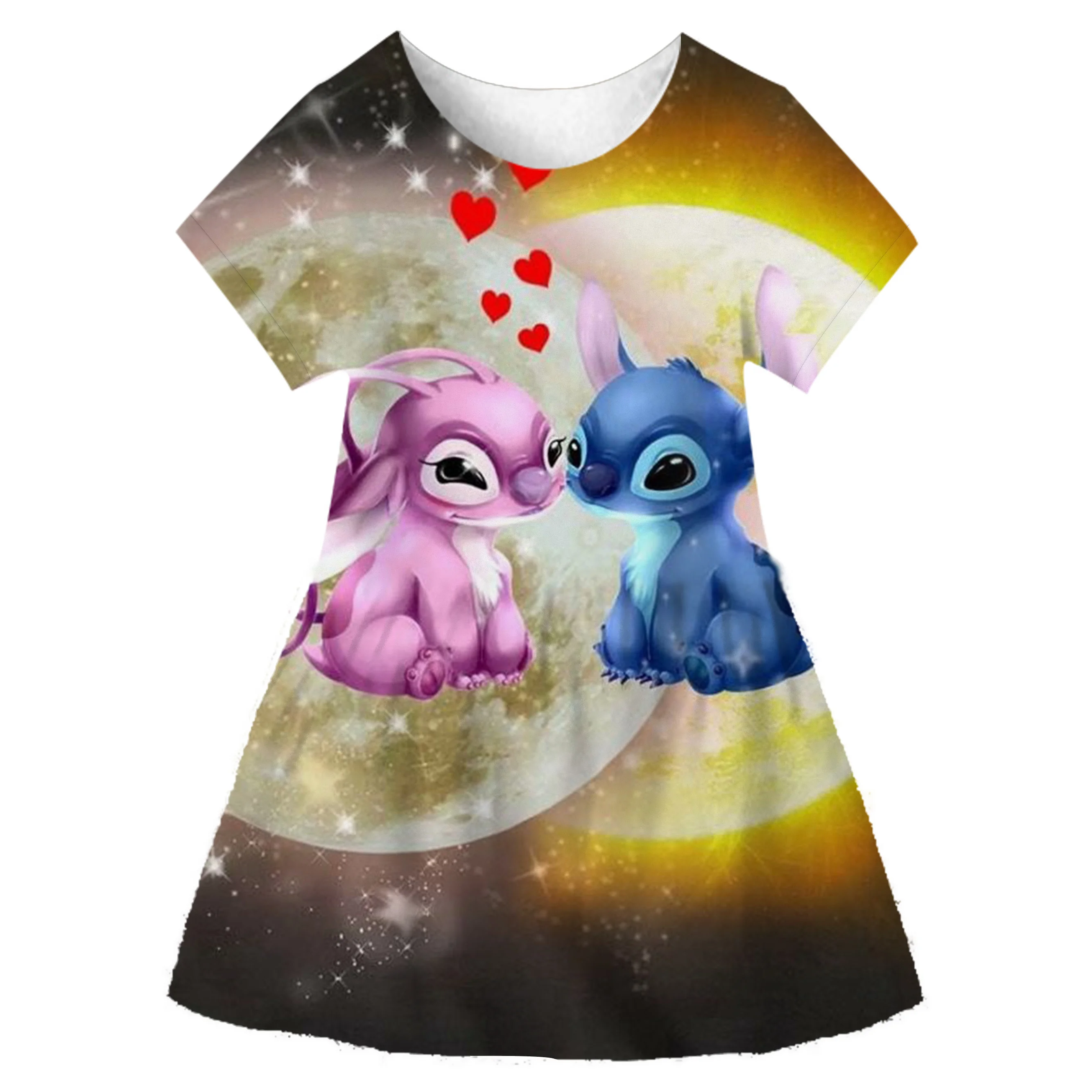 Disney Stitch Frozen 2 Abiti Elsa Per Ragazze Anna Elsa Costumi 3D Princess Dress Ragazze Bambini Abiti Kid Cosplay Party Dress