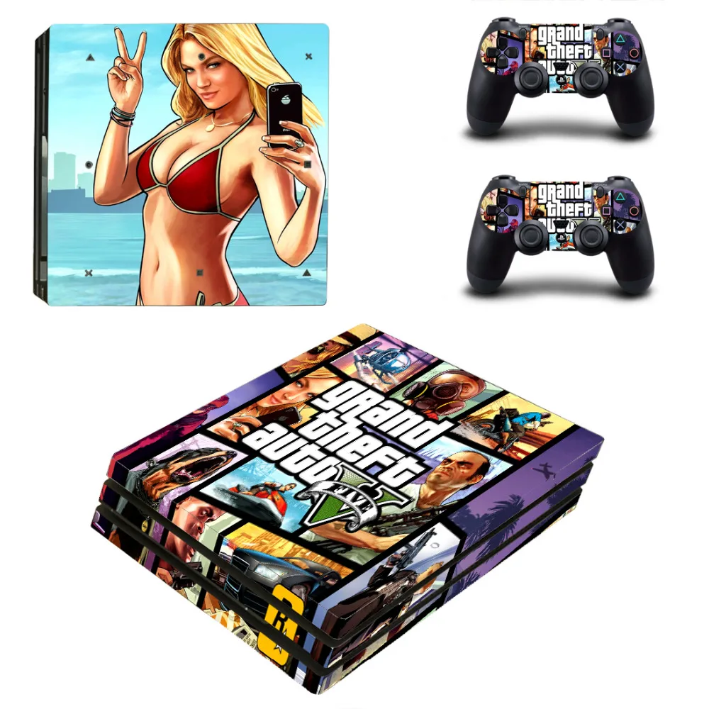 Grand Theft Auto V Gta 5 Ps4 Pro Skin Sticker Per Sony Playstation 4 Console E Controller Ps4 Pro Adesivi Decalcomania Vinile