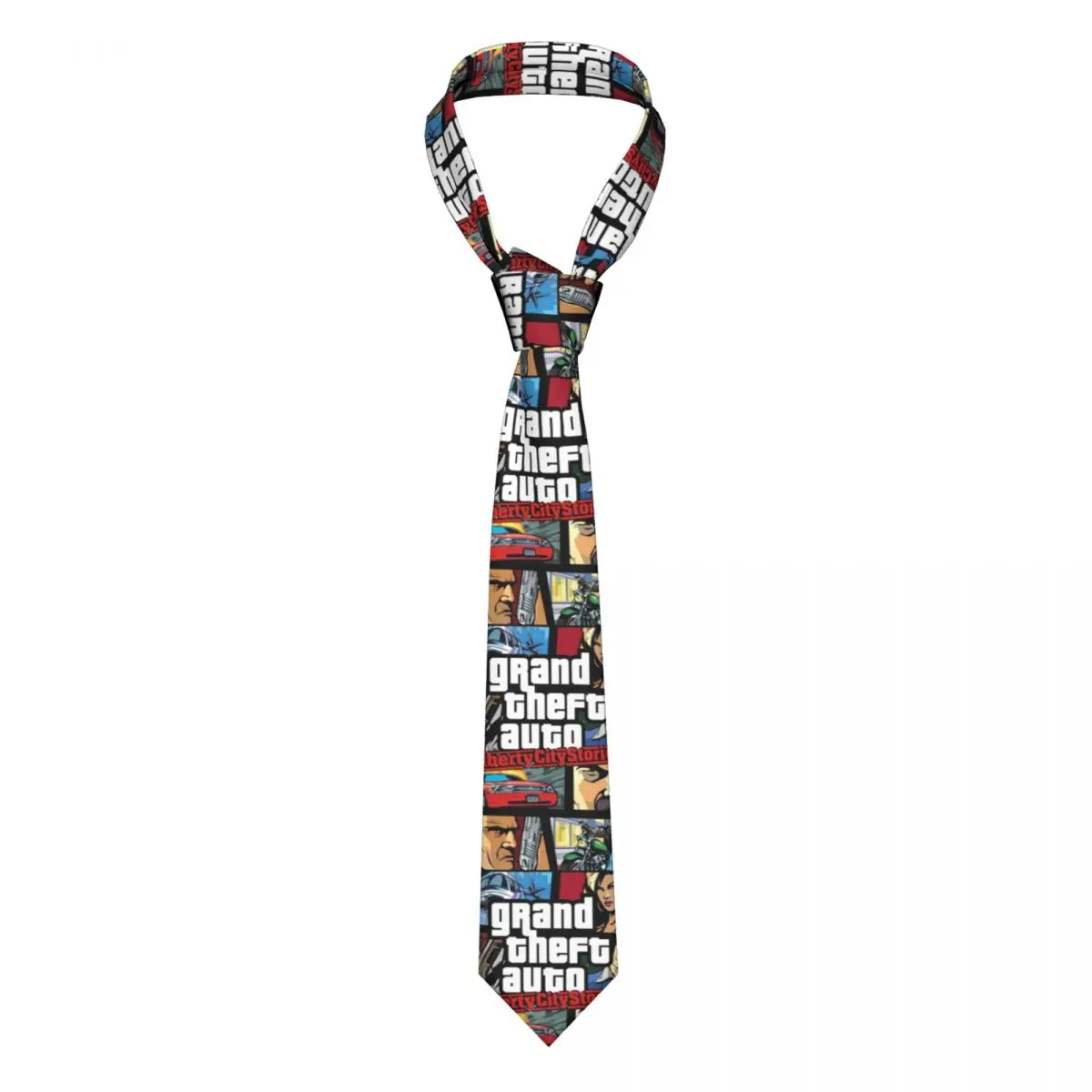 Classic Grand Theft Auto Liberty City Stories Cravatta Uomo Personalizzato Silk Video Game Gta V Iii Business Tie