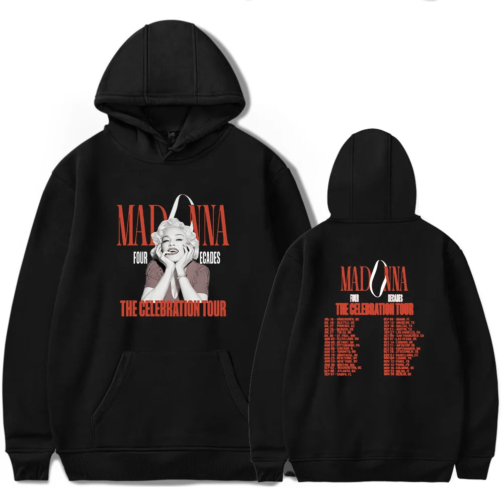 2023 Madonna Quattro Decadi Tour Merch Madonna Quattro Decadi Tour Felpe Con Cappuccio The Celebration Tour 2023 Felpe Con Cappuccio