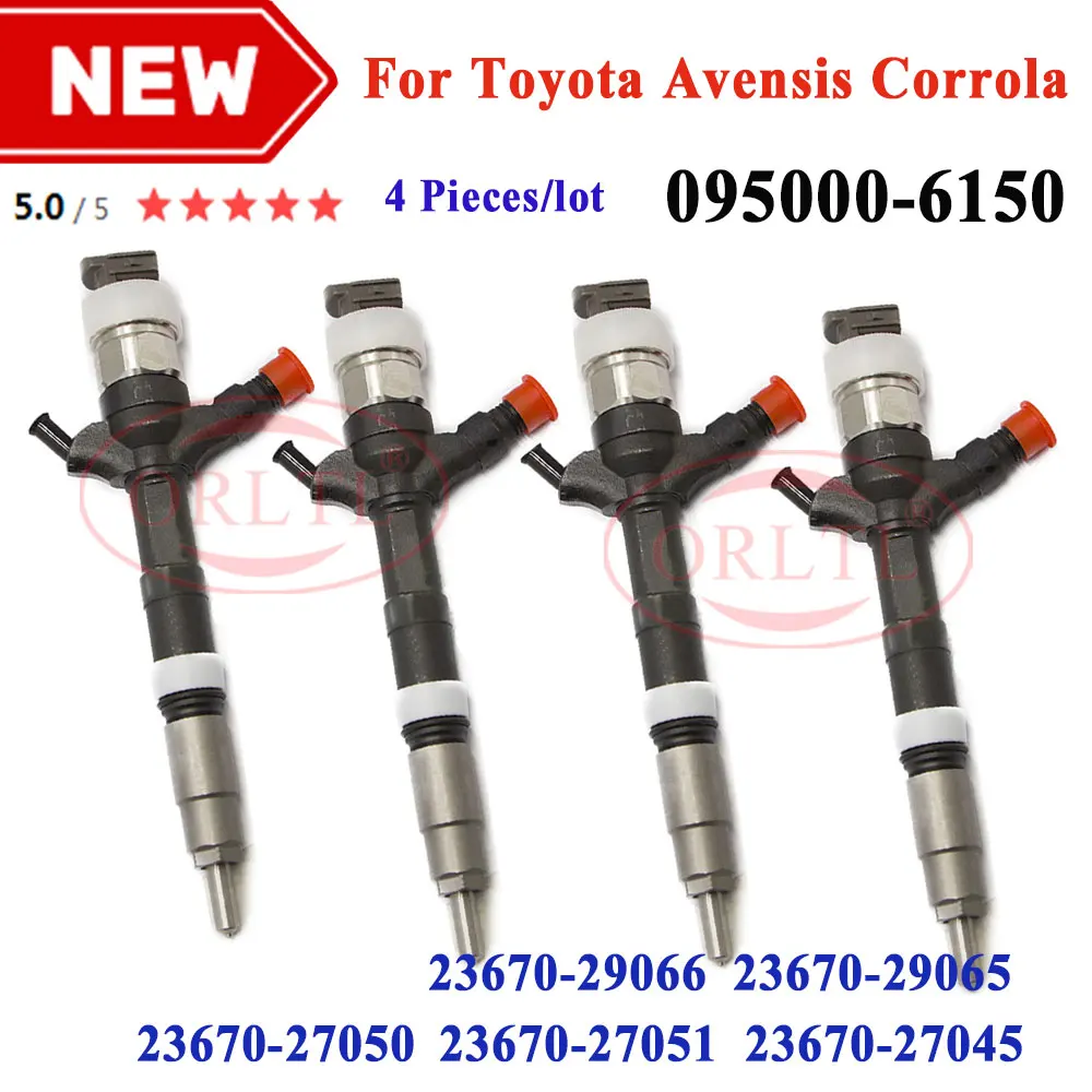 4 Pz Nuovo 095000-6150 095000-6151 Iniettore Di Carburante Originale 0950006150 095000 6150 Per Toyota Avensis /Corolla Verso 2.0 D 1Cd-Ftv