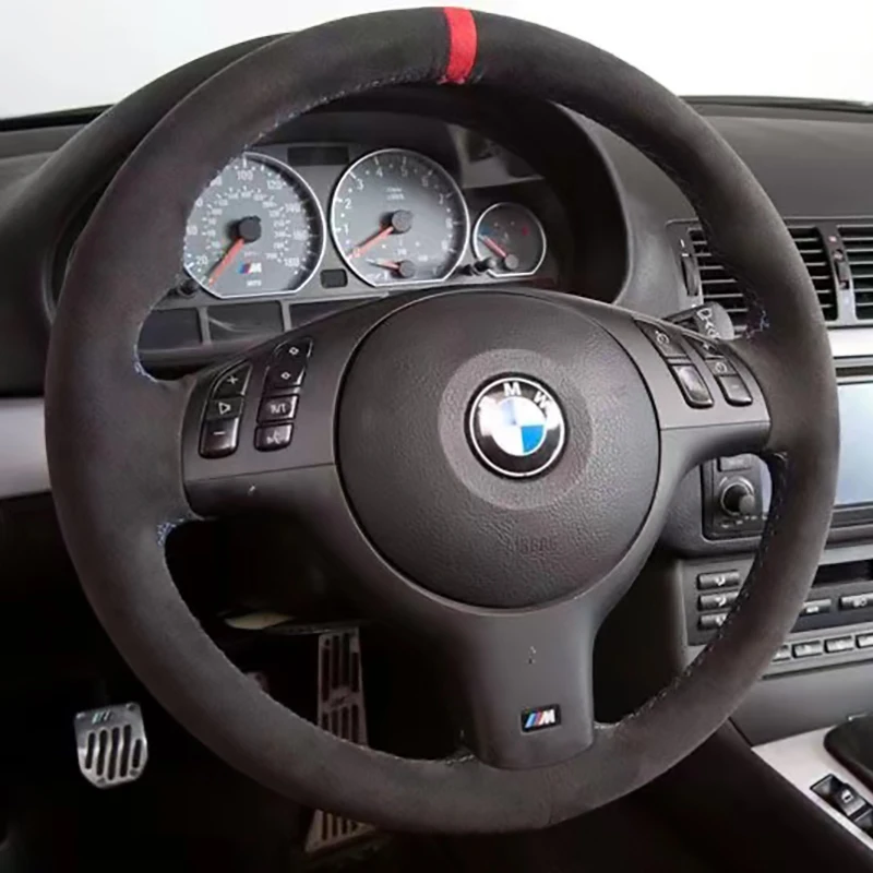 Treccia Sul Volante Per Bmw M Sport E46 330I 330Ci E39 540I 525I 530I M3 M5 E46 2000-2006 Anno Funda Volante Cucito A Mano