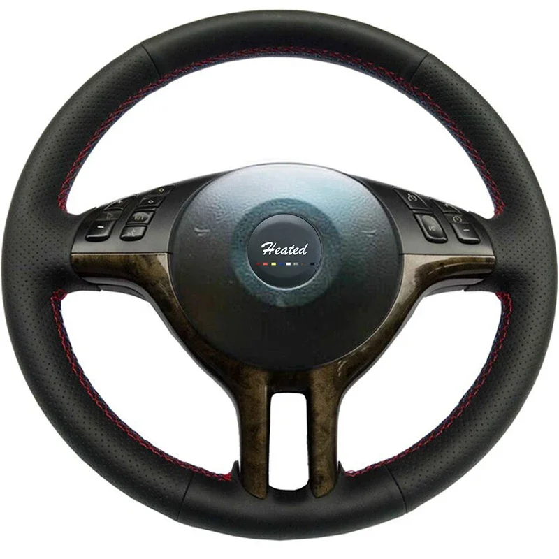 Coprivolante Automatico In Pelle Microfibra Per Bmw E39 E46 325I E53 X5 Treccia Sul Volante Tampa Do Volante Do Carro