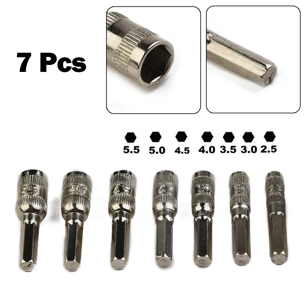 Hex Shank Driver Hex Socket 6 Punto 7 Pz/Set H4(3/25 \ \ \ ") Codolo Esagonale M2.5/3.0/3.5/4.0/4.5/5.0/5.5Mm