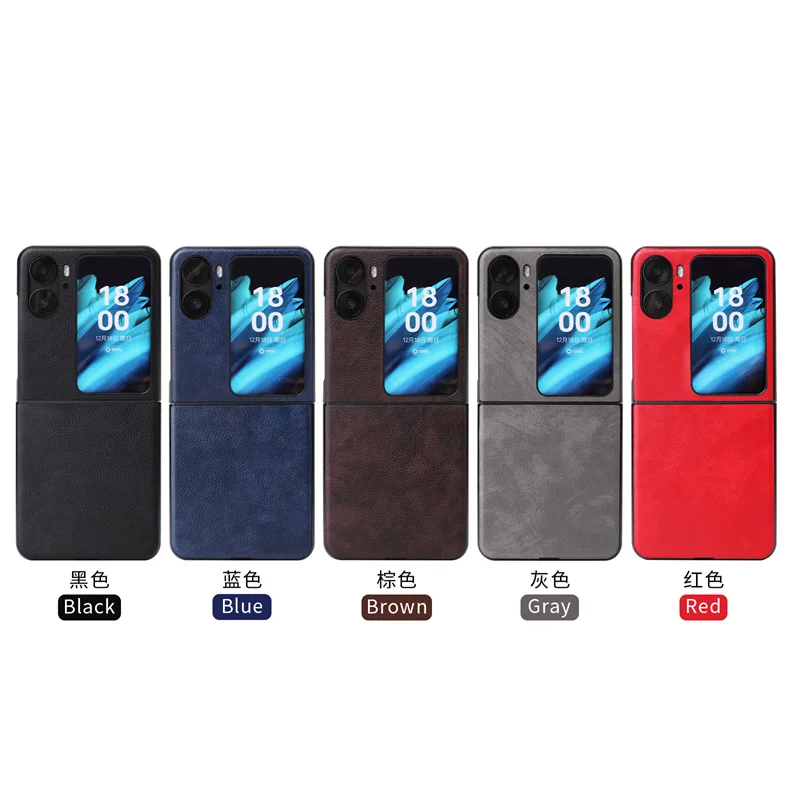 Per Oppo Find N2 Flip Fashion Litchi Anti-Esplosione Fold Cellulare Protettivo Per Oppo Find N2 Flip Case Cover Protection