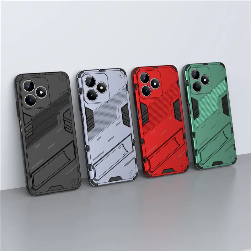 Per Realme C51 Case Realme C51 C55 C53 Cover Holder Armor Punk Style Bumper Shield Custodie Protettive Per Telefono Per Realme C51 Funda
