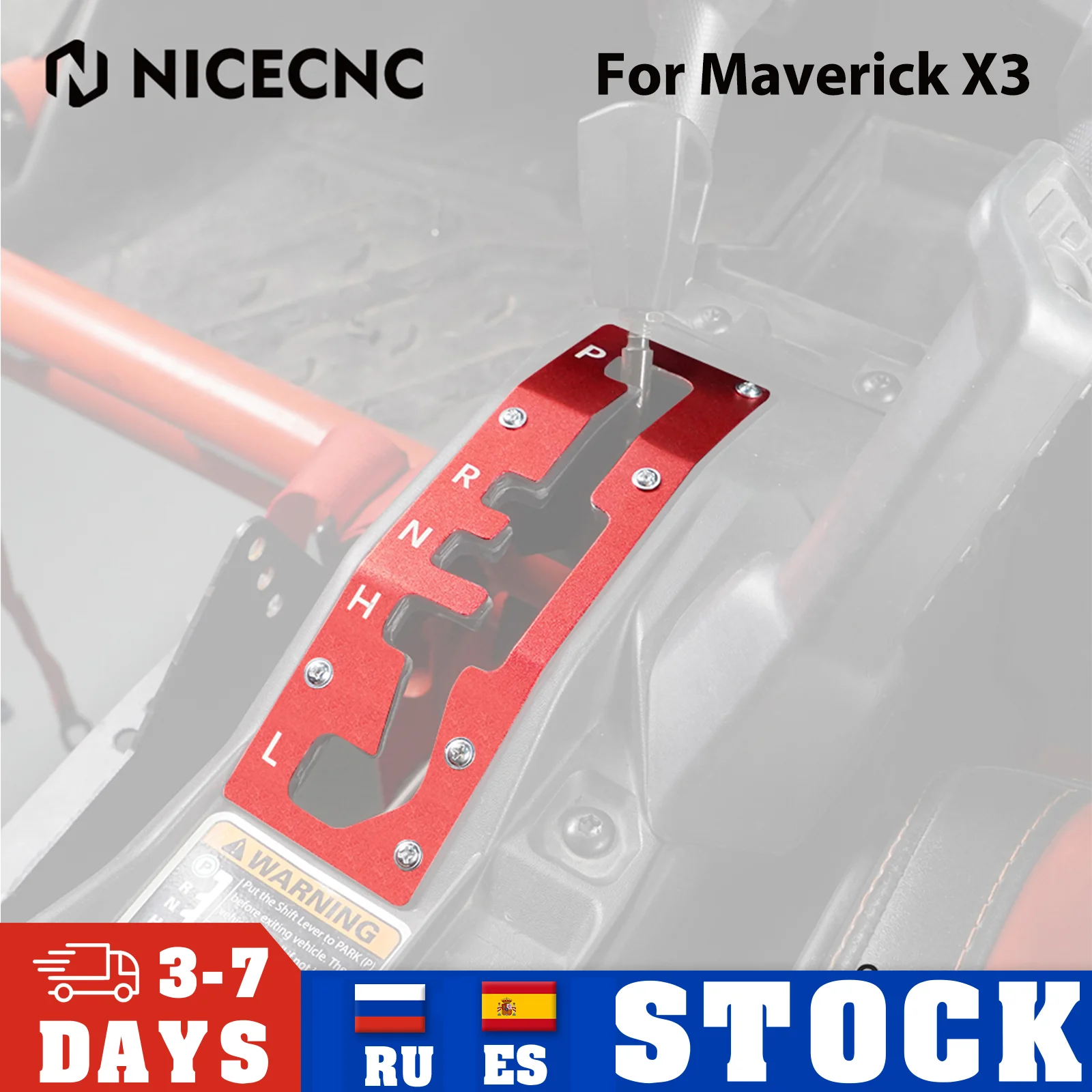 Per Can Am Shift Shifter Gate Plate Panel Cover Guard Protector Utv Per Can-Am Maverick X3 Max R 4X4 Turbo Dps 2017-2023 2019