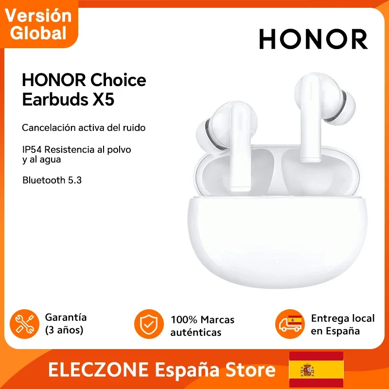 Versione Globale Honor Choice Earbuds X5 Tws Anc Auricolari Fino A 35 Ore Di Durata Della Batteria Ip54 Bluetooth 5.3 Bassa Latenza Di Gioco
