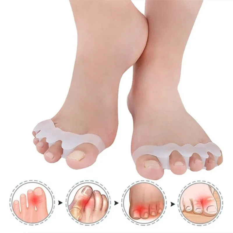 I Separatori Per Dita In Gel Da 2 Pezzi Ripristinano Le Dita Dei Piedi Ai Distanziatori Del Correttore Delle Dita Dei Piedi Di Forma Iniziale Per La S
