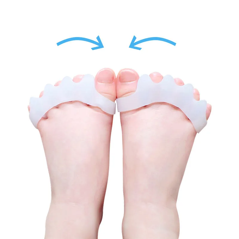 2 Pezzi = 1 Paio Distanziatore Per Dita Separatore Per Dita Raddrizzatore Gel Morbido Bambini Valgo Bunion Corrector Plantari Strumenti Per La Cura De