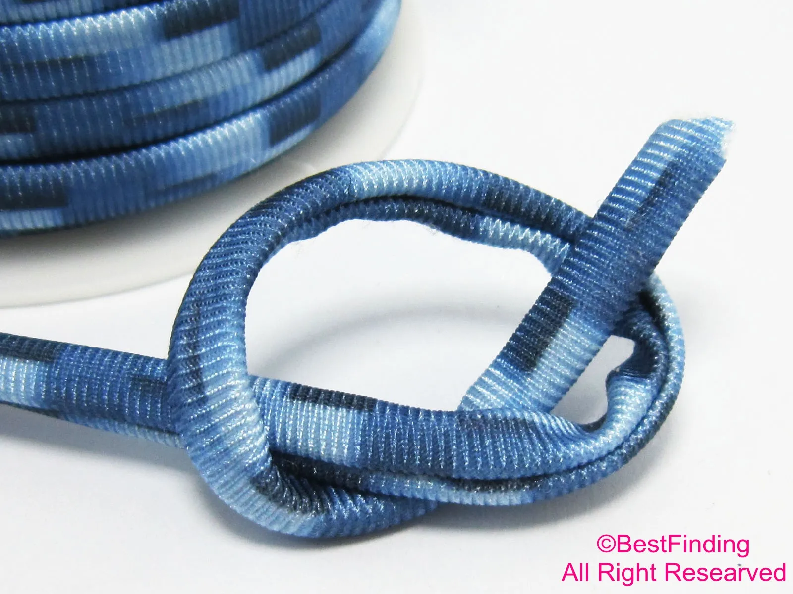 Cordoncino In Lycra 5Mm Cavo Elastico In Lycra Strisce In Lycra Cucite Blu Chiaro Costumi Da Bagno E Maschera Per Bikini