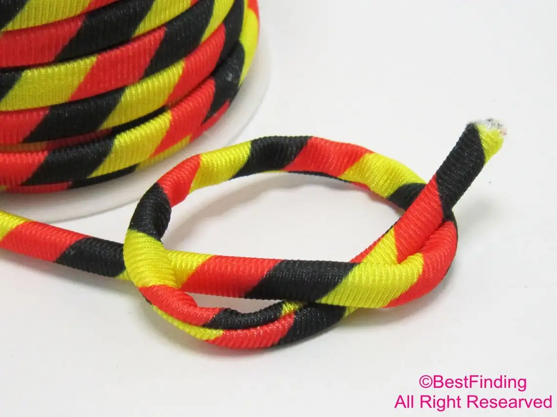 Corda In Lycra Germania Bandiera Colore 5Mm Elastico Lycra Cucito Strisce Di Lycra Deutsch Costumi Da Bagno Bikini Maschera Fare