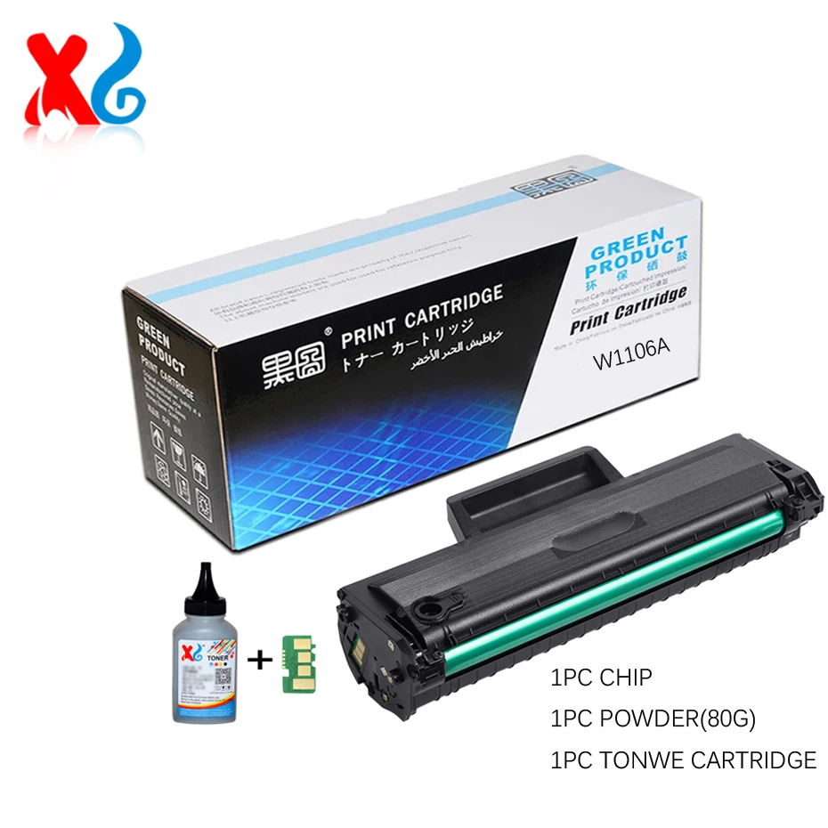 Cartuccia Toner 106A Per Hp Laser 107A 107R 107W Mfp 135A 135R 135W 137Fnw Bk 1K 2K 3K 5K Con Chip
