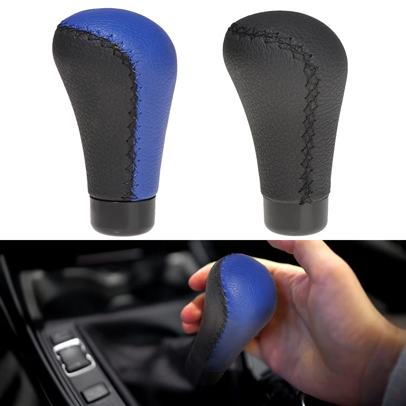 Perilla De Palanca Cambio Manuale Para , Perilla Cuero Con 5 Cabezales Palanca Cambios, Cubierta Palo, Accessori Coche