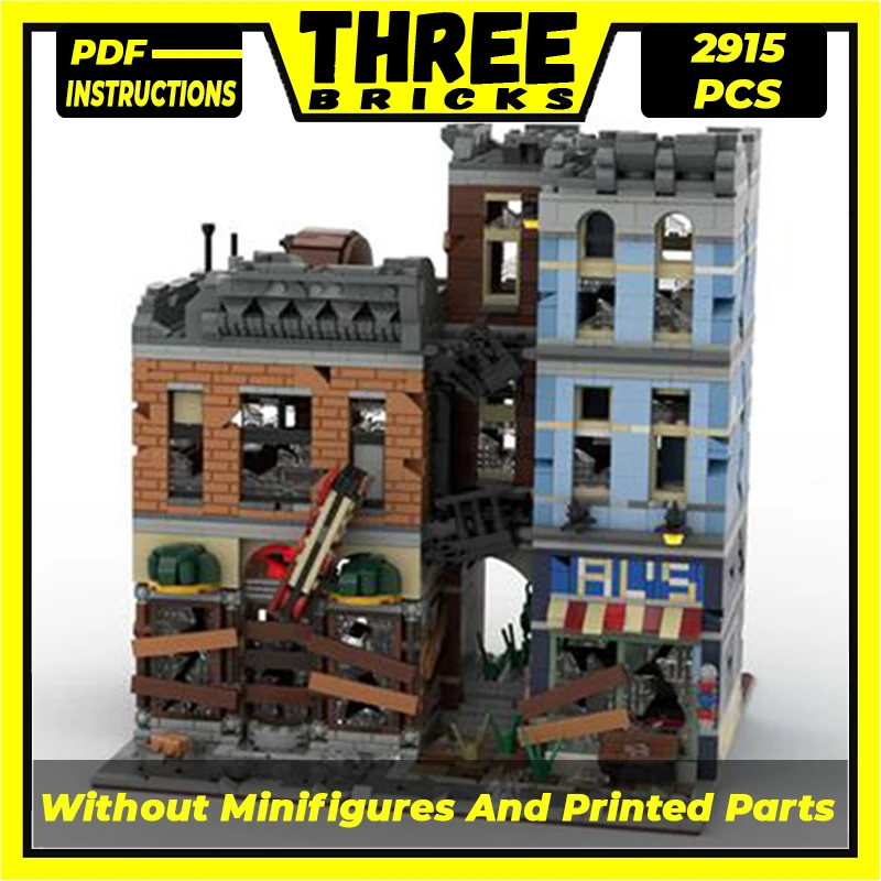 Technical Moc Bricks Apocalypse Detective Office Modular Building Blocks Regali Giocattoli Per Bambini Set Fai Da Te Modello Di Assemblaggio