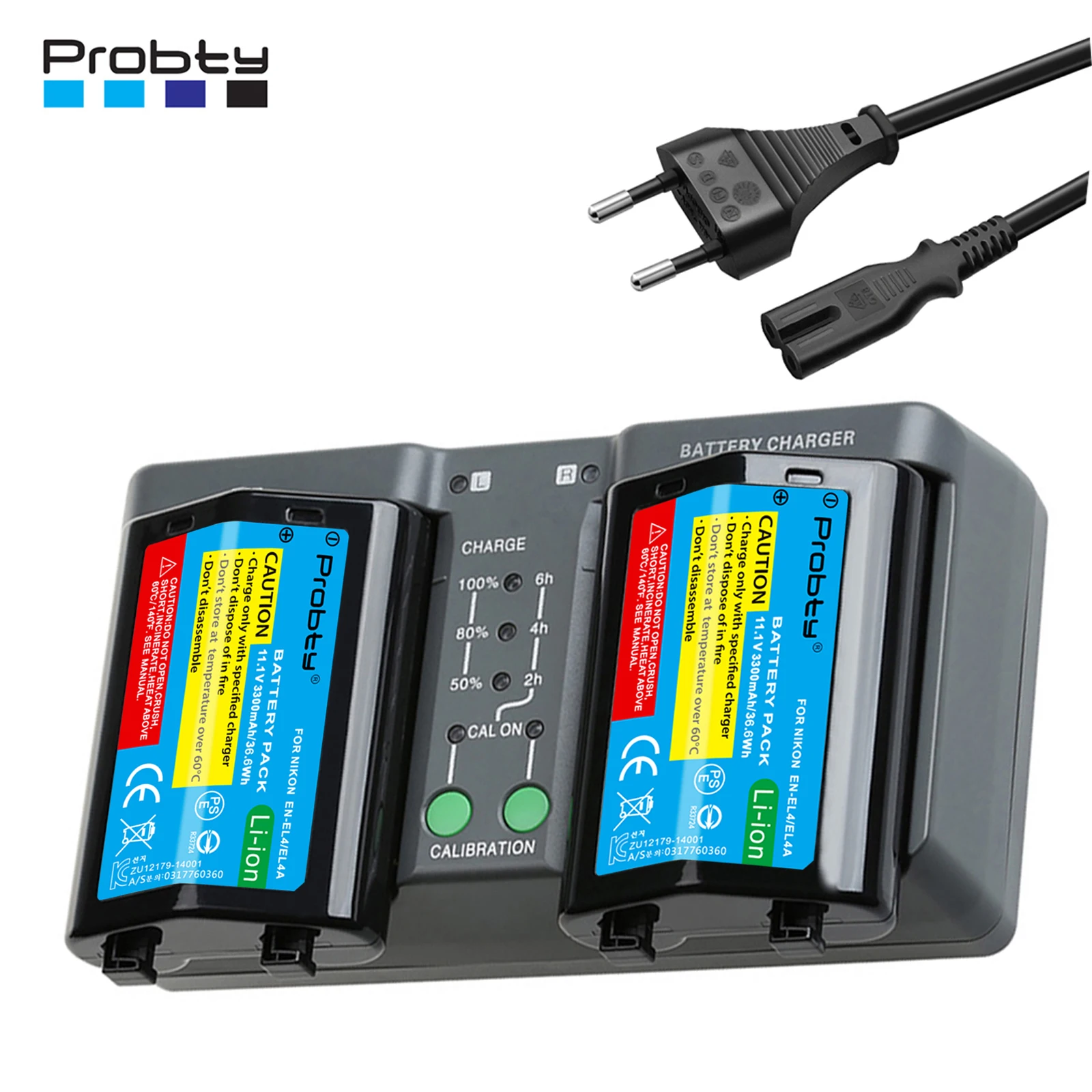Probty En-El4 En-El4A En-El4A En-El4 Batteria Ricaricabile Per Nikon D3S D2H D2Hs D3 D2Xs D2X D300 F6 D2Z D3X F6 Grip