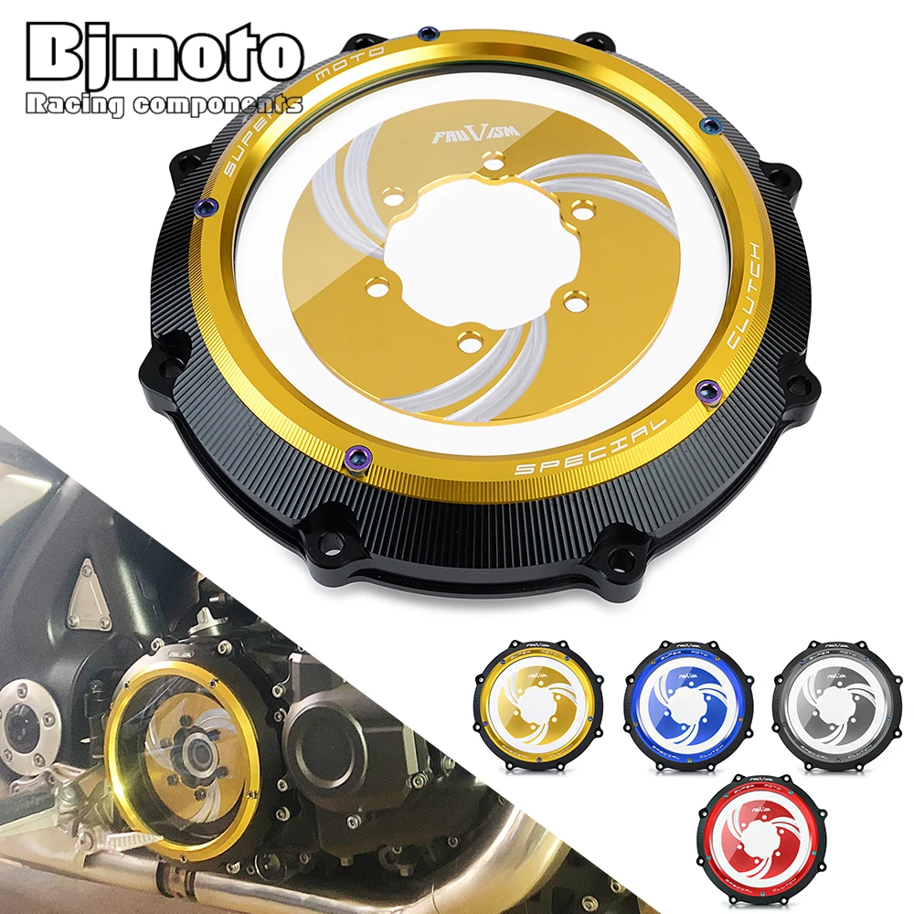 Moto Cnc Engine Racing Clear Clutch Cover Protector Guard Per Yamaha V Max Vmax 1700 Vmax1700 2009-2020 2019 2018 2017