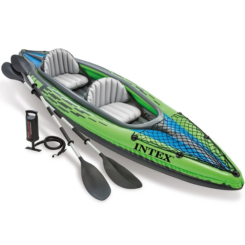 Originale Intex Challenger K2 Kayak 2 Persone 68306Np/Cc In Magazzino Pronto Per La Spedizione Accessori Completi Canoa Gonfiabile Consegna Veloce