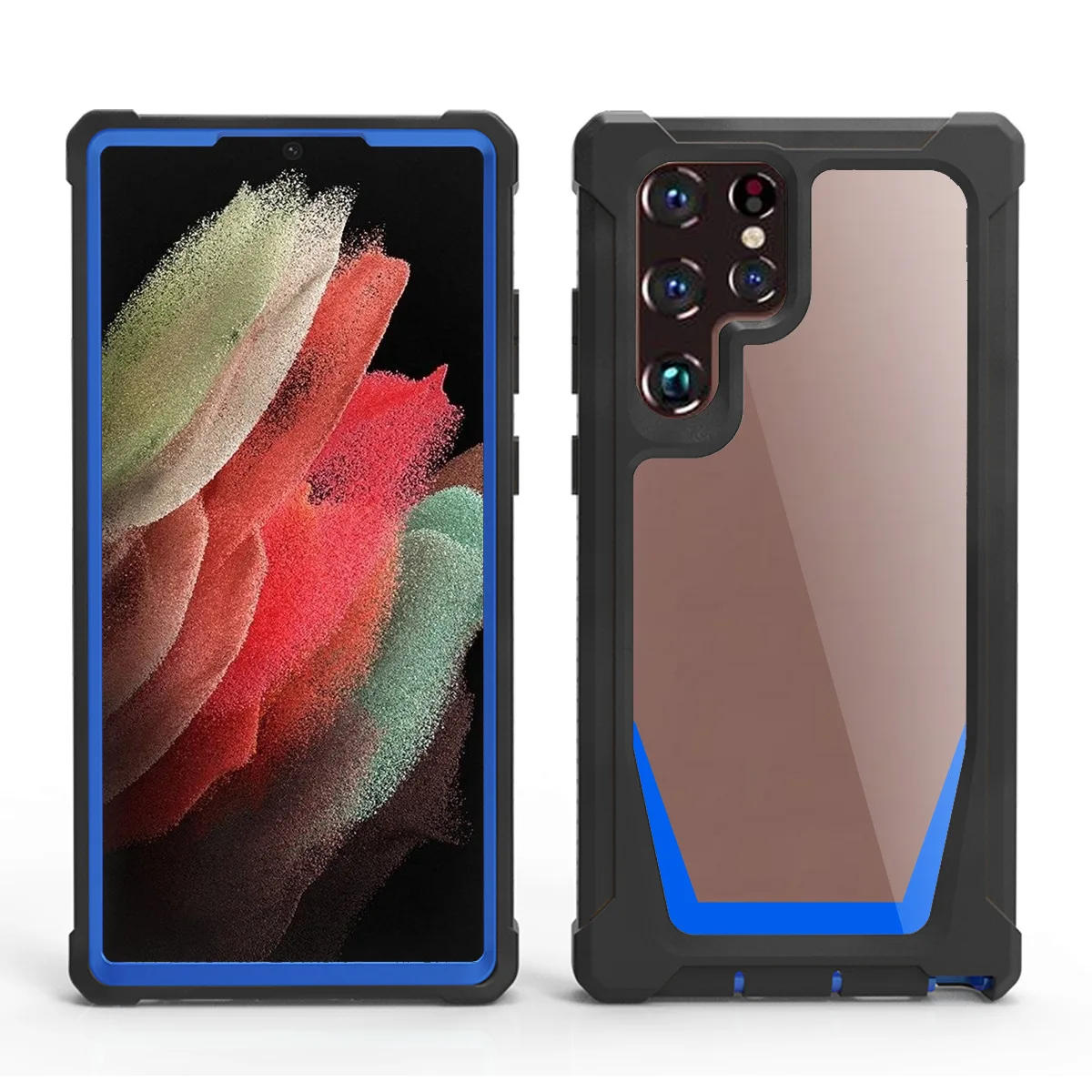 Custodia Per Armatura Per Samsung Galaxy S22 S21 Ultra Plus 5G S20 Note 20 10 Cover Anti-Caduta Shield Air-Bag Transperent Back Shell Fundas