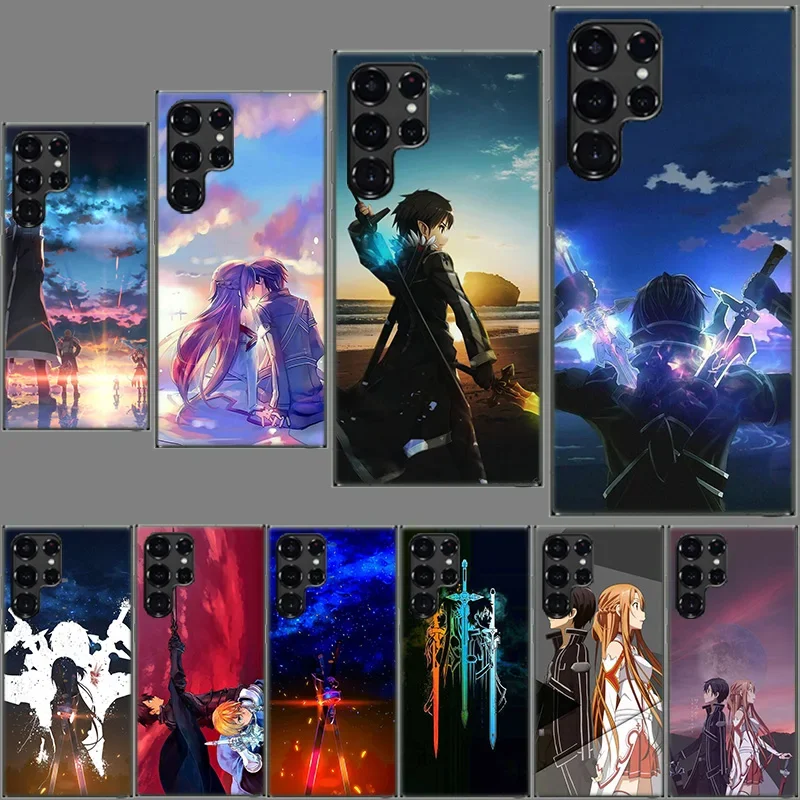 Sword Art Online Sao Anime Clear Case Per Samsung Galaxy S24 S23 S22 Ultra S21 S20 Fe Tpu Capa Custodie Per Telefoni S10 5G S9 S8 Plus S10