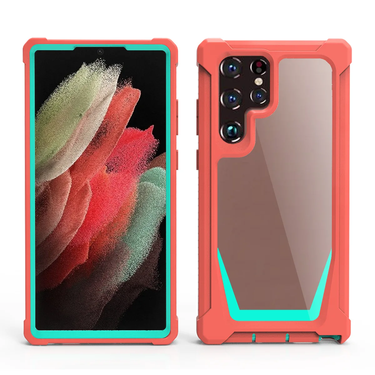 Custodia Per Armatura Per Samsung Galaxy S23 S22 S21 Ultra Plus 5G S20 Note 20 10 Cover Anti-Caduta Shield Air-Bag Transperent Shell Fundas