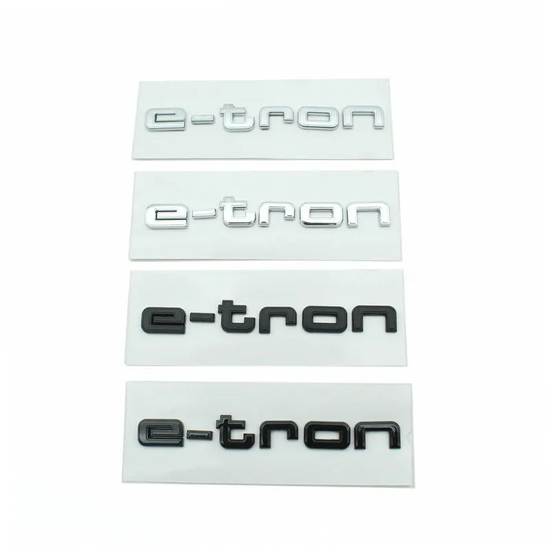 E Tron Badge Adesivi Per Auto Per Audi Pure Electric Rear Mark New Audi E-Tron Logo Sport Modificato Decalcomanie Refit Cilindrata Posteriore