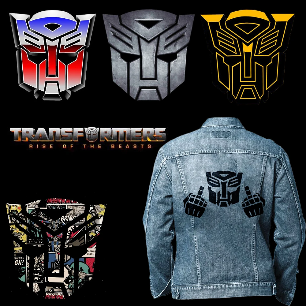 Trasformatori Hot Transfer Abbigliamento Adesivo Optimus Prime Iron On Thermo Stickers Bumblebee Clothes Patch Per Camicia Giacca