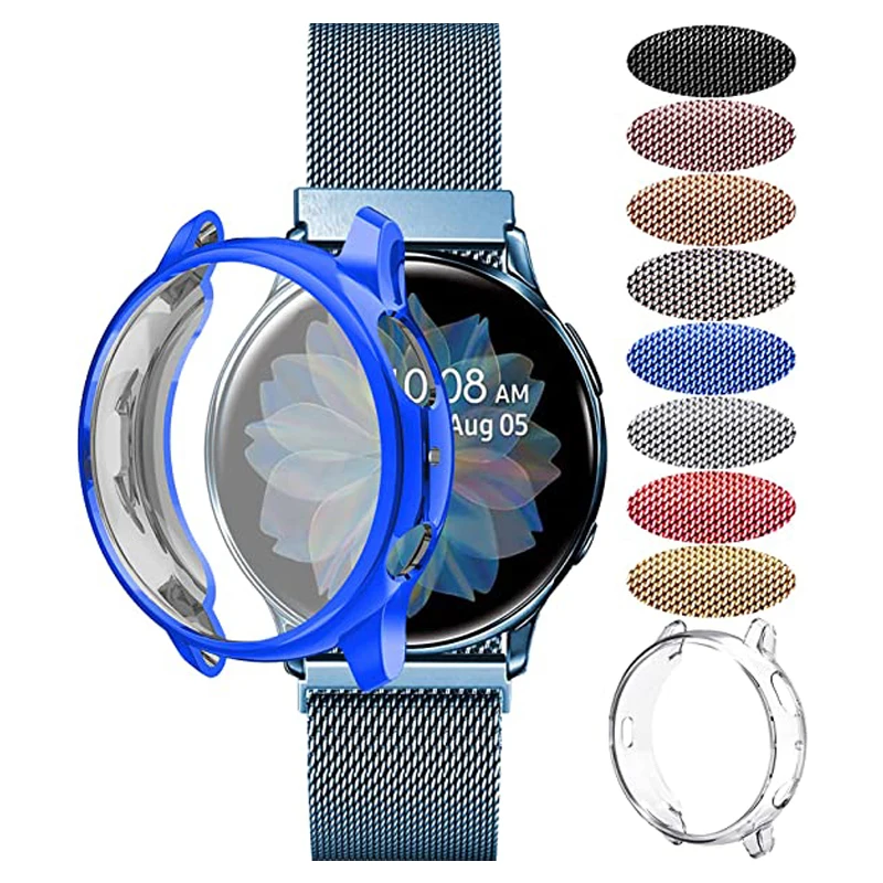 Custodia + Cinturino Magnetico Per Samsung Galaxy Watch Active 2 40Mm 44Mm Con Custodia Bracciale Galaxy Watch Active 1 2 40Mm 44Mm Strap