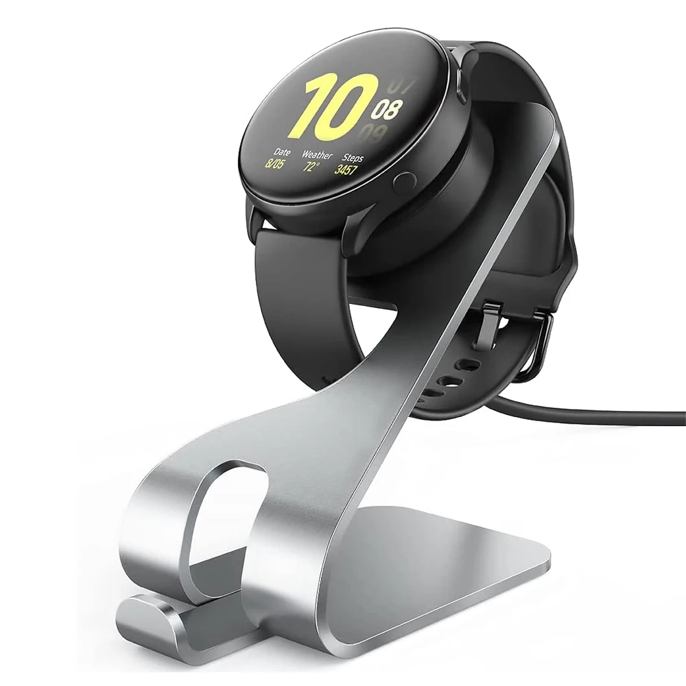 Supporto Per Caricabatterie Per Samsung Galaxy Watch 3, Galaxy Watch Active 2, Galaxy Watch Active 1 Base Di Ricarica In Alluminio Usb Da 40Mm